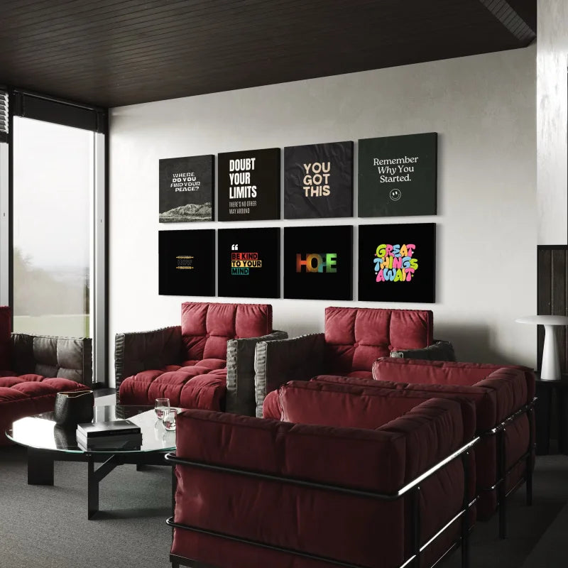 Great Things Await Canvas Prints Wall Art - Typography & Word Art