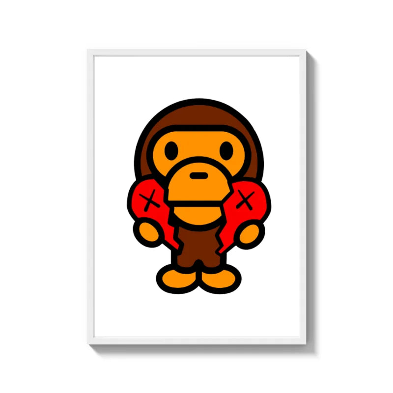 Heartbroken Ape Canvas Prints Wall Art - Ready to Hang Canvas Prints