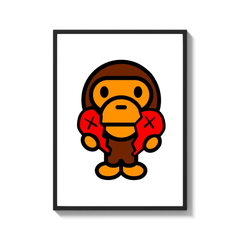 Heartbroken Ape Canvas Prints Wall Art - Ready to Hang Canvas Prints