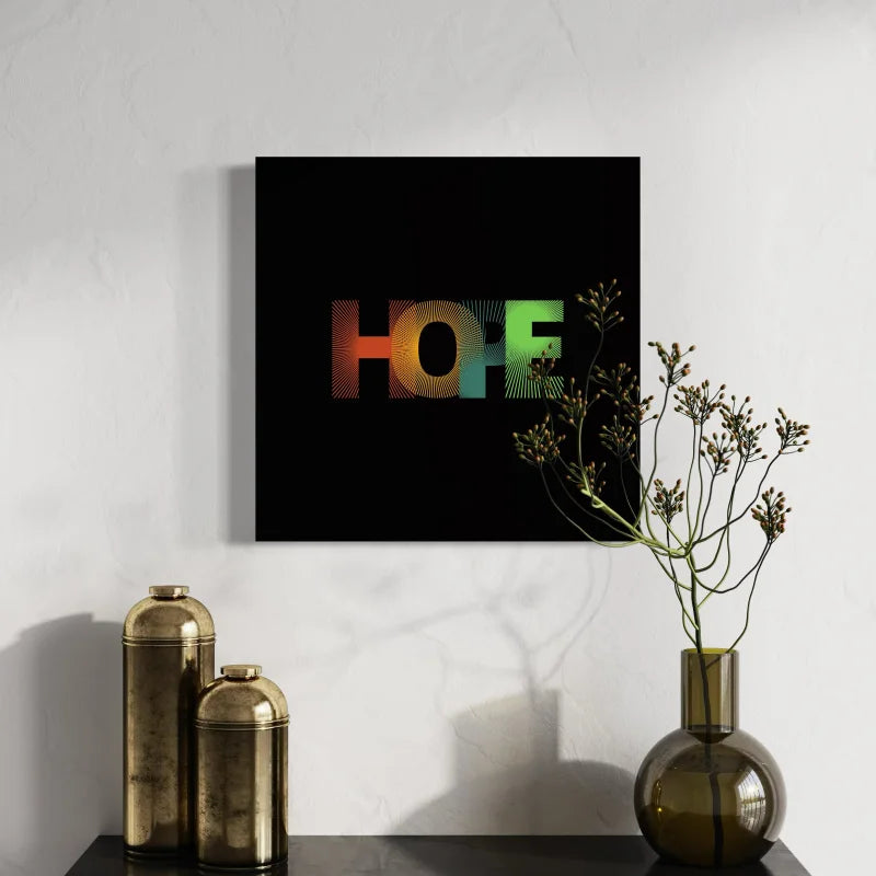 HOPE Canvas Prints Black Typography Wall Art - Typography & Word Art