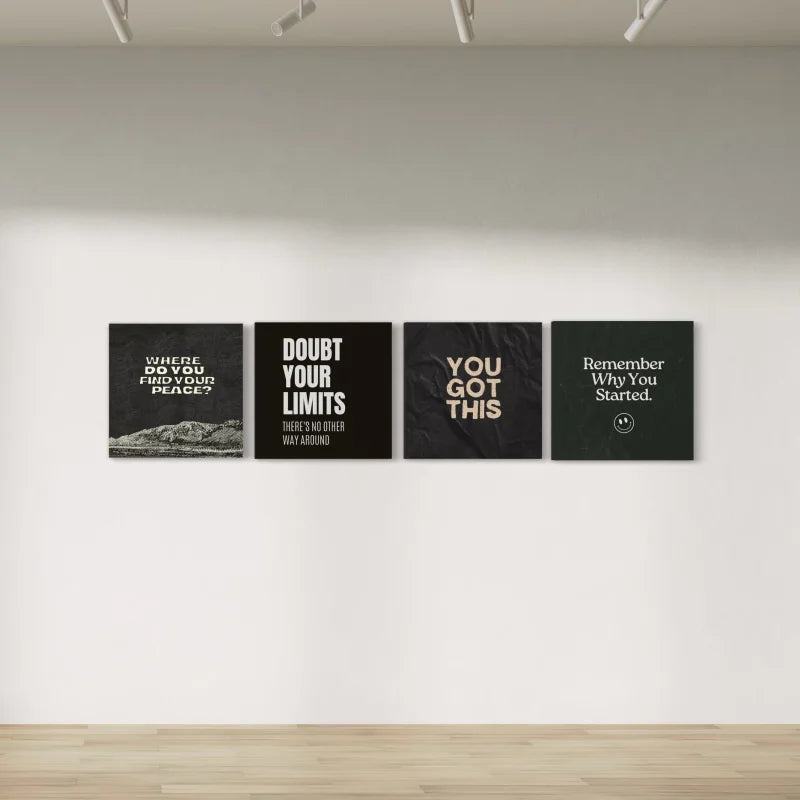 Inspirational Typography Canvas Prints for Walls - Typography & Word Art