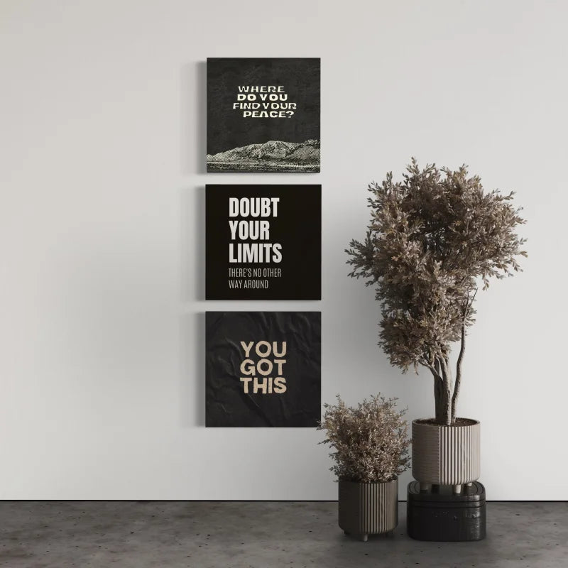 Inspirational Typography Canvas Prints for Walls - Typography & Word Art