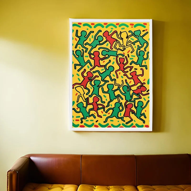 Keith Haring Style Canvas Prints - Ready to Hang Canvas Prints