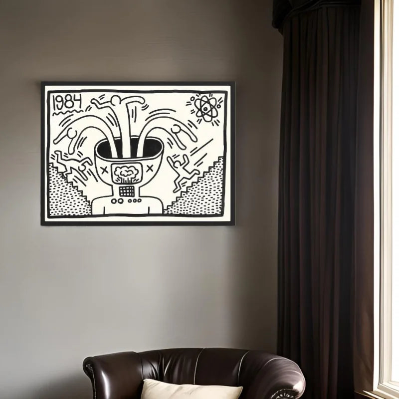Keith Haring Style Canvas Prints - Ready to Hang Canvas Prints