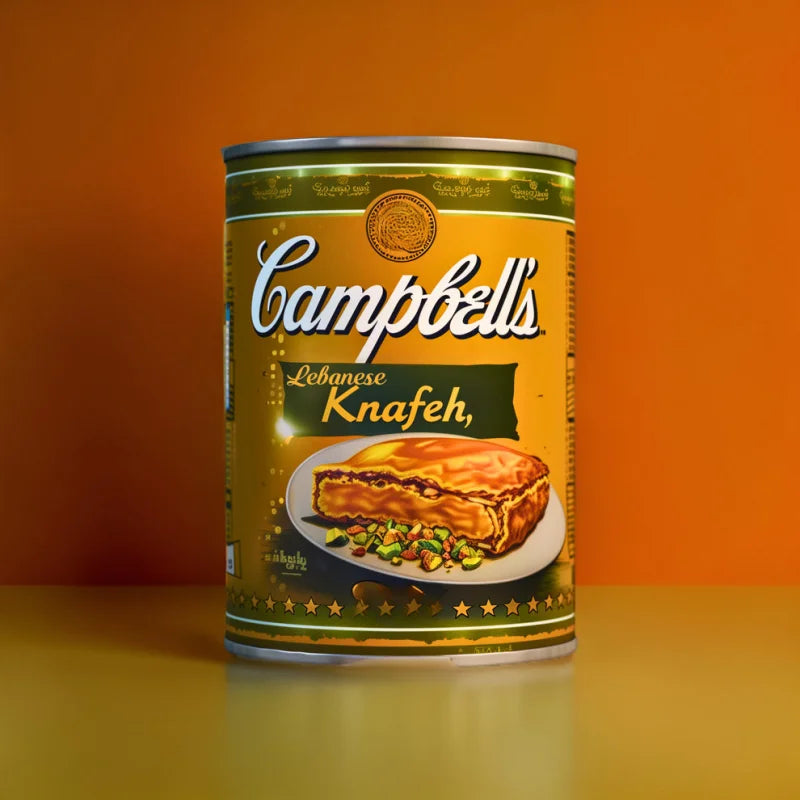 Lebanese Knafeh Soup Canvas Prints Canned Culture Art - Pop Art