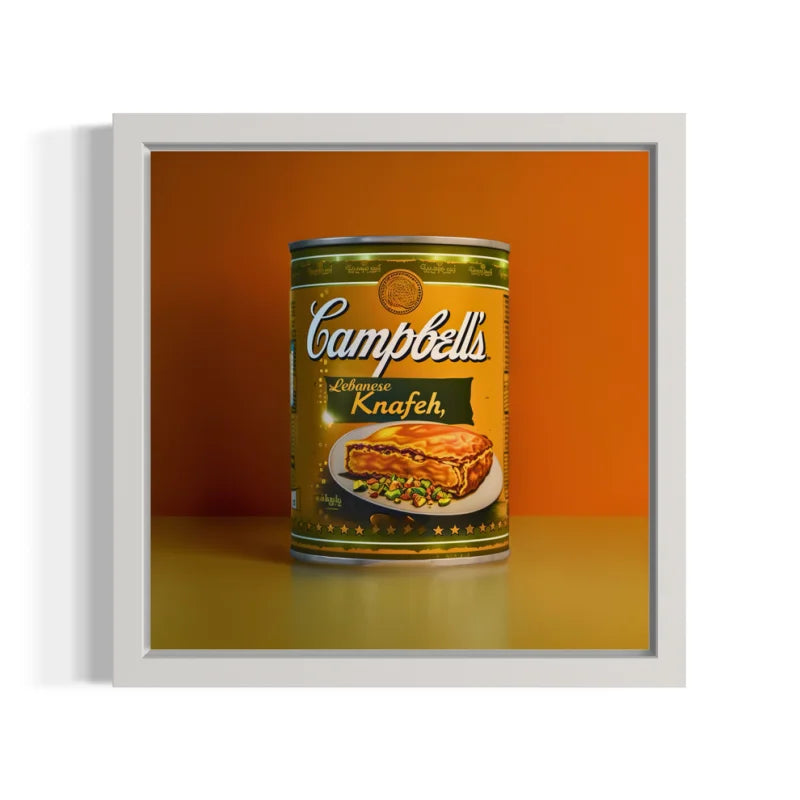 Lebanese Knafeh Soup Canvas Prints Canned Culture Art - Pop Art
