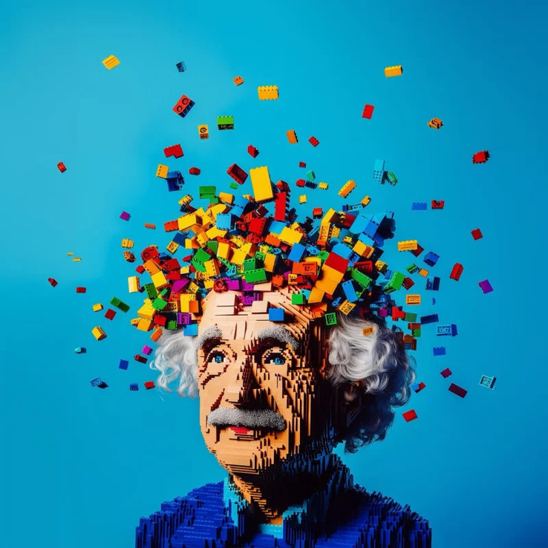 Lego Einstein Pop Art Canvas Prints - Pop Art