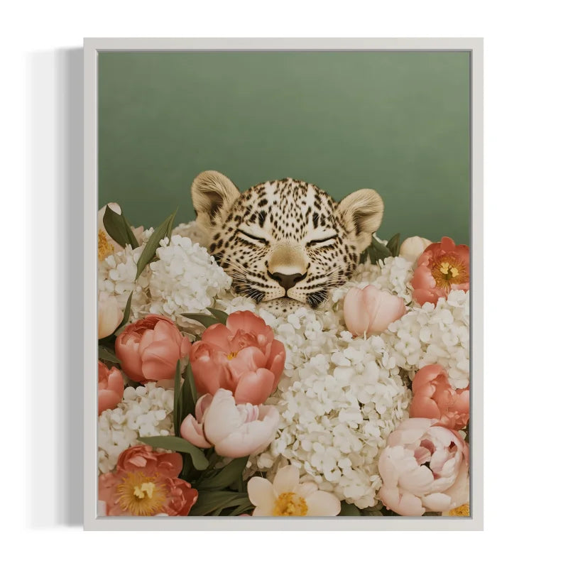 Leopard Floral Canvas Prints Ready to Hang - Ready to Hang Canvas Prints