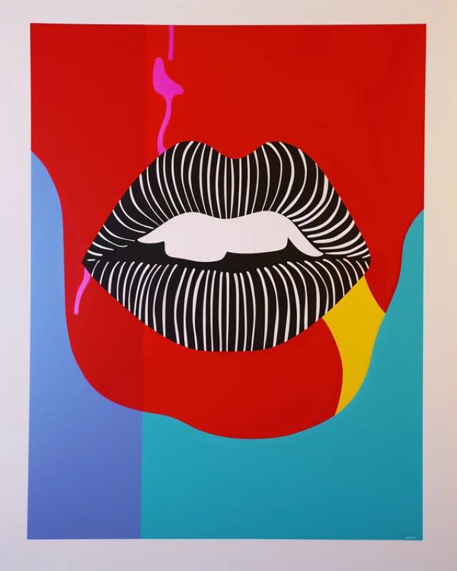 Lips Pop Art Canvas Prints Ready to Hang - Ready to Hang Canvas Prints