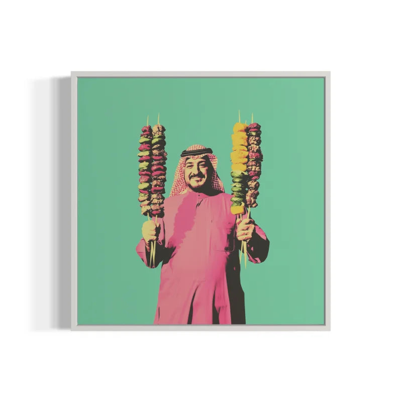 Man with Skewers Pop Art Canvas Prints - Pop Art