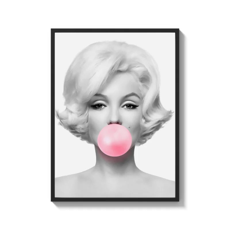 Marilyn Monroe Bubblegum Canvas Prints - Ready to Hang Canvas Prints