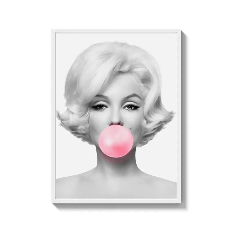 Marilyn Monroe Bubblegum Canvas Prints - Ready to Hang Canvas Prints