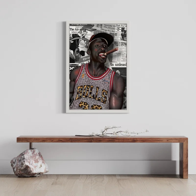 Michael Jordan Bugs Bunny Canvas Prints - Ready to Hang Canvas Prints