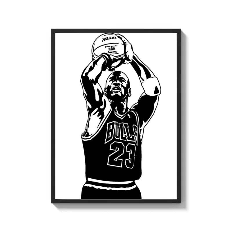 Michael Jordan Canvas Prints Illustration - Ready to Hang Canvas Prints