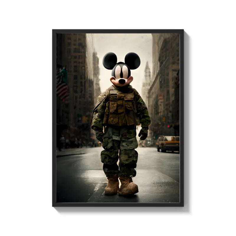 Mickey Mouse Military Canvas Prints - Ready to Hang Canvas Prints