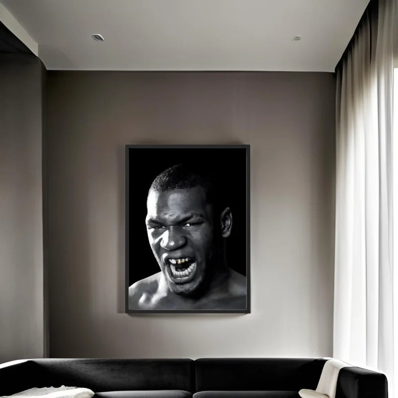 Mike Tyson Framed Canvas Prints Portrait - Ready to Hang Canvas Prints