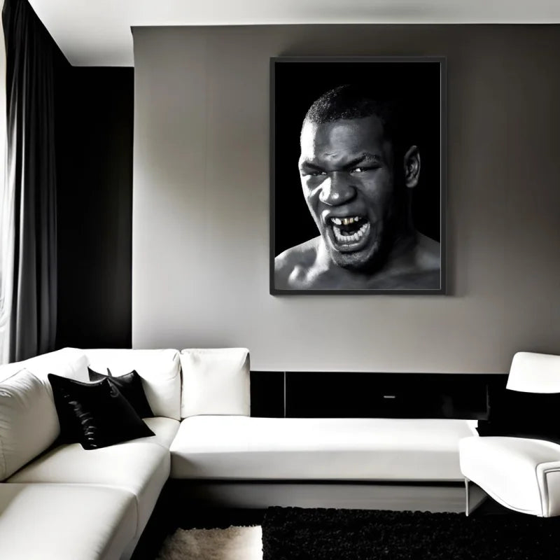 Mike Tyson Framed Canvas Prints Portrait - Ready to Hang Canvas Prints