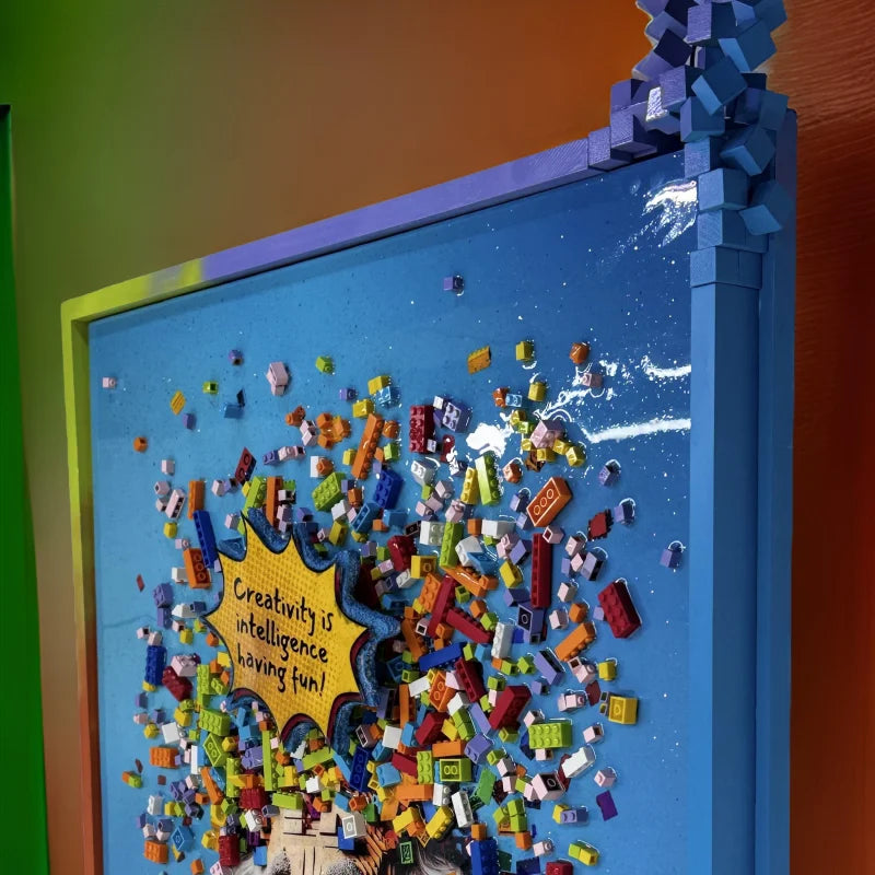 Mixed Media Artwork Real Intelligence Pixelated Frame - Limited Release Artwork