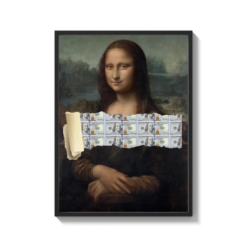 Mona Lisa Money Art Canvas Prints - Ready to Hang Canvas Prints