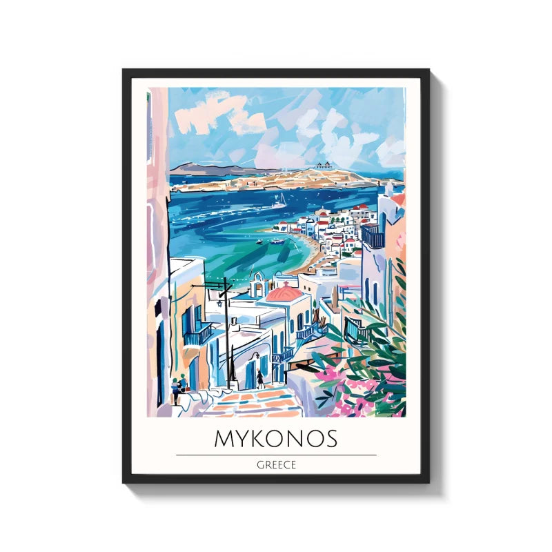 Mykonos Canvas Prints World Tour Collection - Ready to Hang Canvas Prints