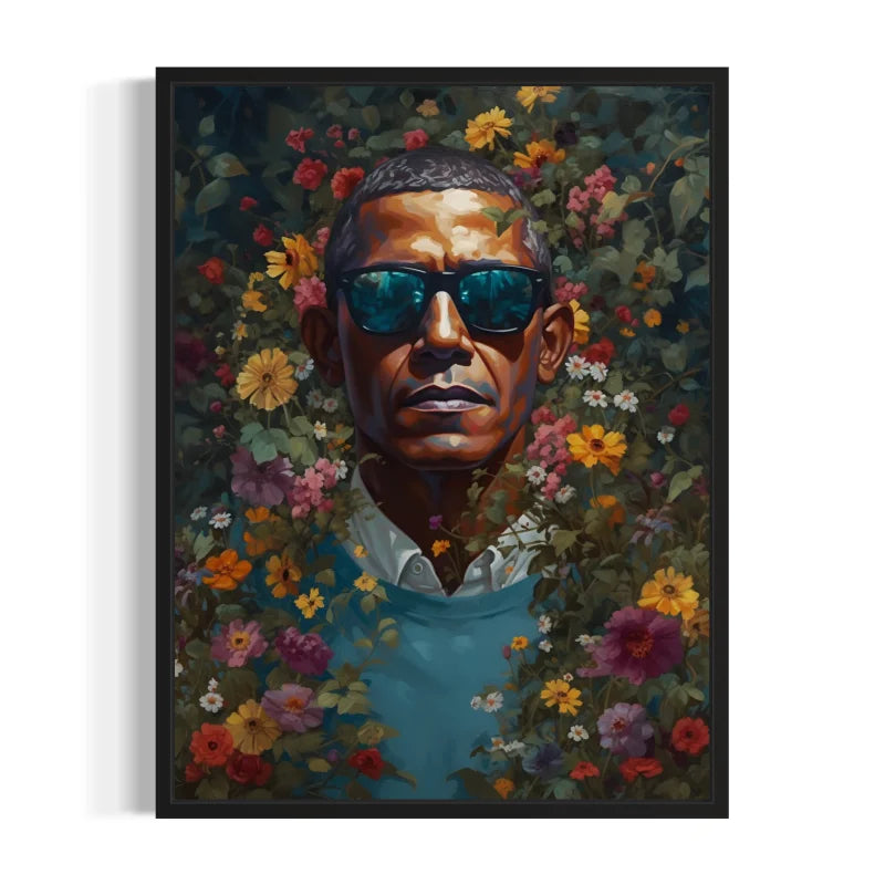 Obama Floral Portrait Canvas Prints - Ready to Hang Canvas Prints