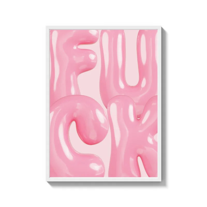 Pink Balloon Letter Canvas Prints - Ready to Hang Canvas Prints