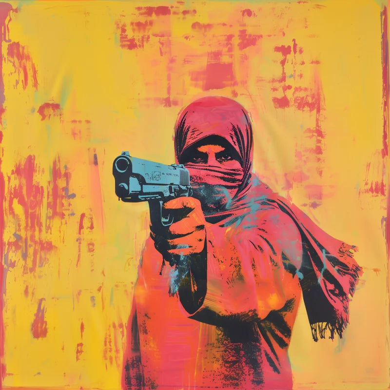 Pop Art Armed Figure Canvas Prints - Pop Art