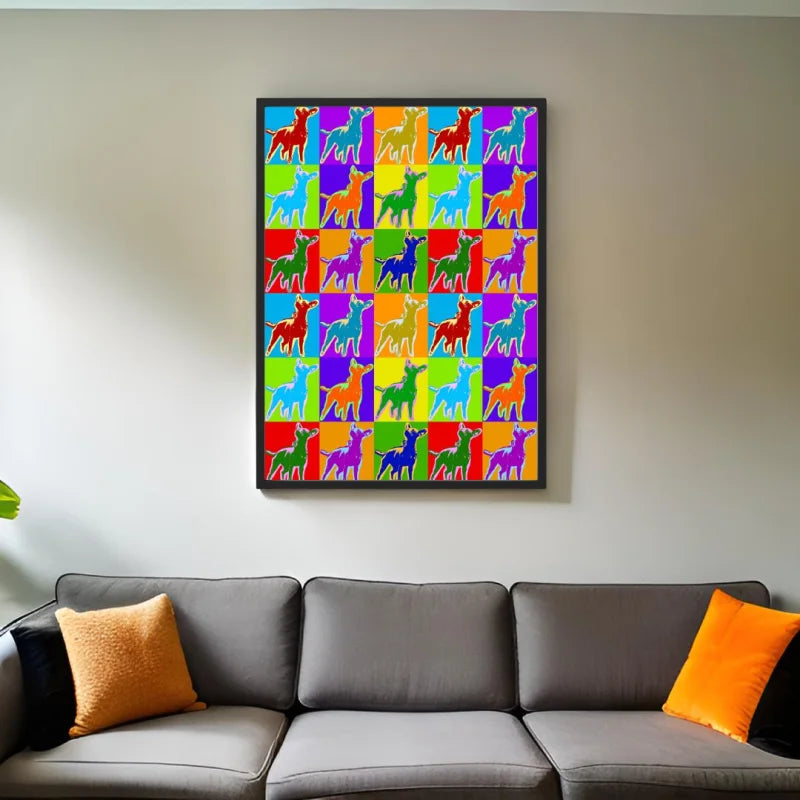 Pop Art Dog Canvas Prints for Walls - Ready to Hang Canvas Prints