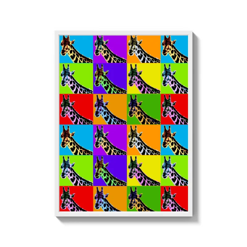 Pop Art Giraffe Canvas Prints for Wall Decor - Ready to Hang Canvas Prints
