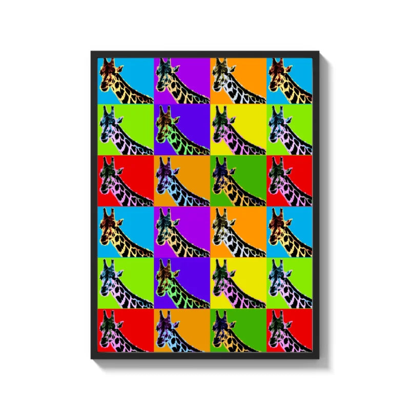 Pop Art Giraffe Canvas Prints for Wall Decor - Ready to Hang Canvas Prints