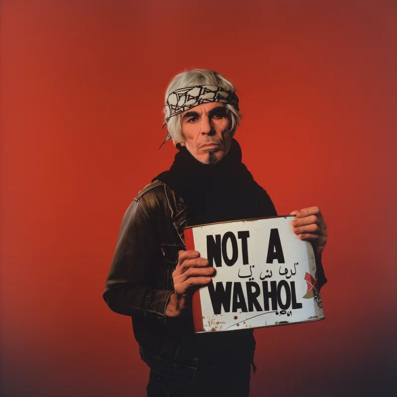 Pop Art Man with Sign Canvas Prints - Pop Art