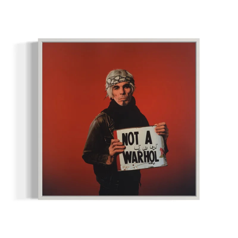 Pop Art Man with Sign Canvas Prints - Pop Art