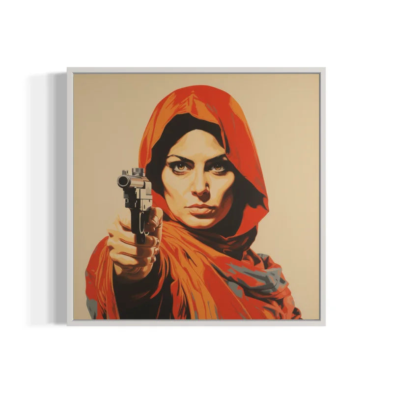 Pop Art Woman Gun Canvas Prints - Pop Art