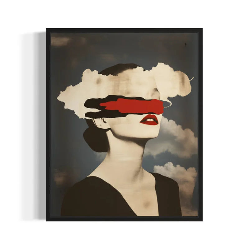 Red Blindfold Woman Canvas Prints - Ready to Hang Canvas Prints