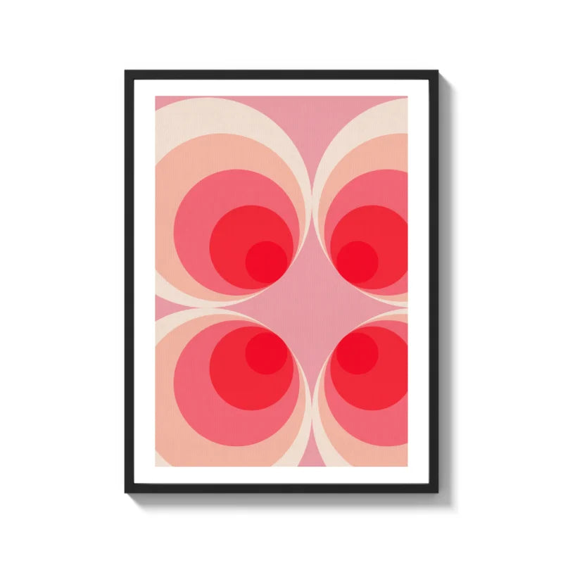 Retro Concentric Circle Canvas Prints Art - Ready to Hang Canvas Prints