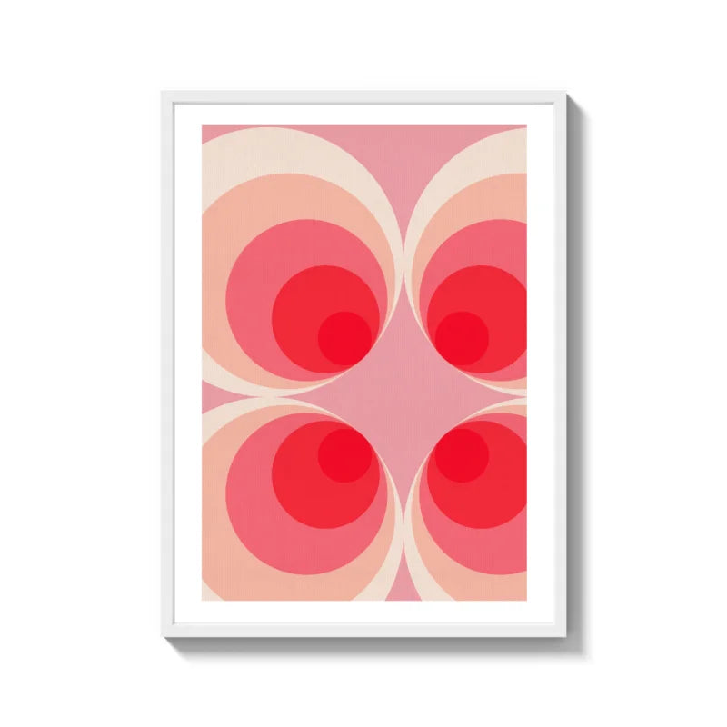 Retro Concentric Circle Canvas Prints Art - Ready to Hang Canvas Prints