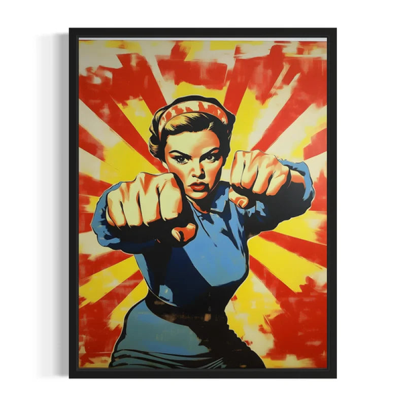Rosie the Riveter Pop Art Canvas Prints - Ready to Hang Canvas Prints