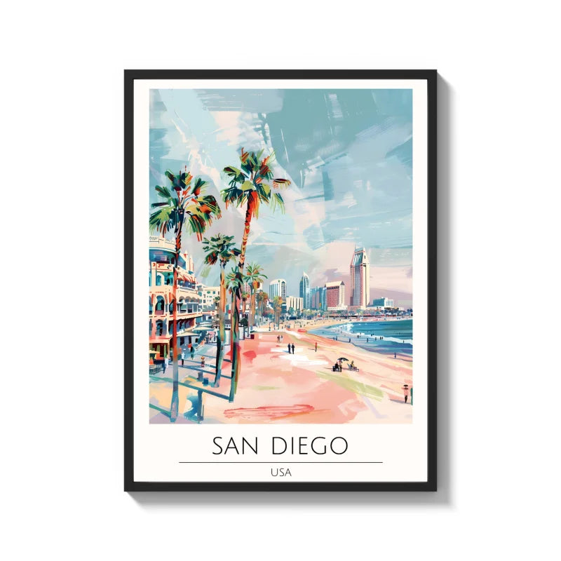 San Diego Beach Canvas Prints World Tour Collection - Ready to Hang Canvas Prints