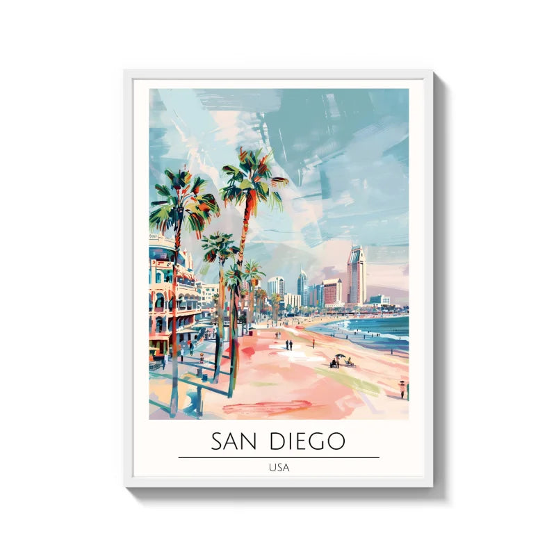 San Diego Beach Canvas Prints World Tour Collection - Ready to Hang Canvas Prints