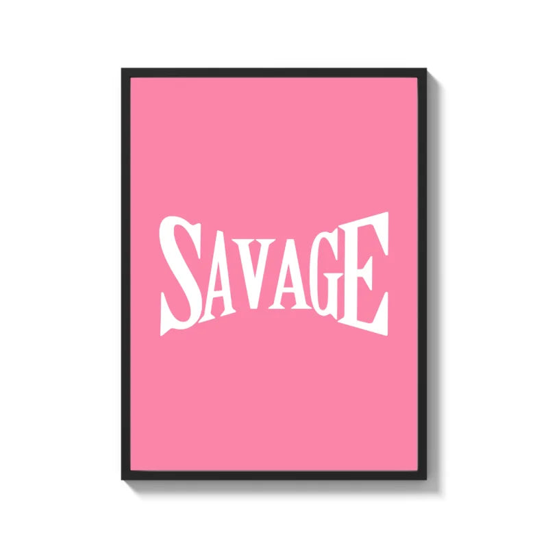 Savage Pink Canvas Prints Framed Art - Ready to Hang Canvas Prints
