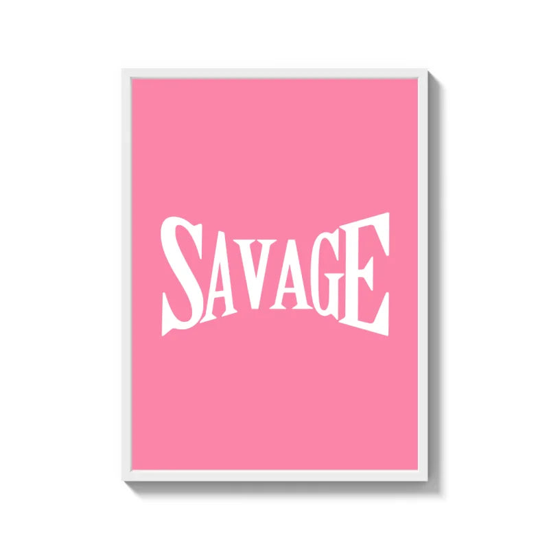 Savage Pink Canvas Prints Framed Art - Ready to Hang Canvas Prints