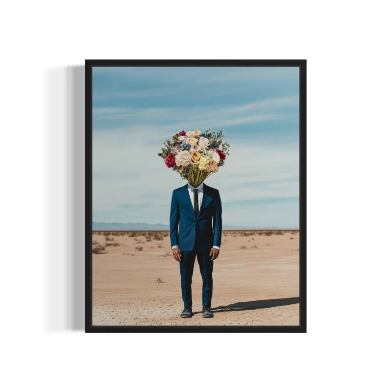 Surreal Floral Canvas Prints Figure Wall Art - Ready to Hang Canvas Prints