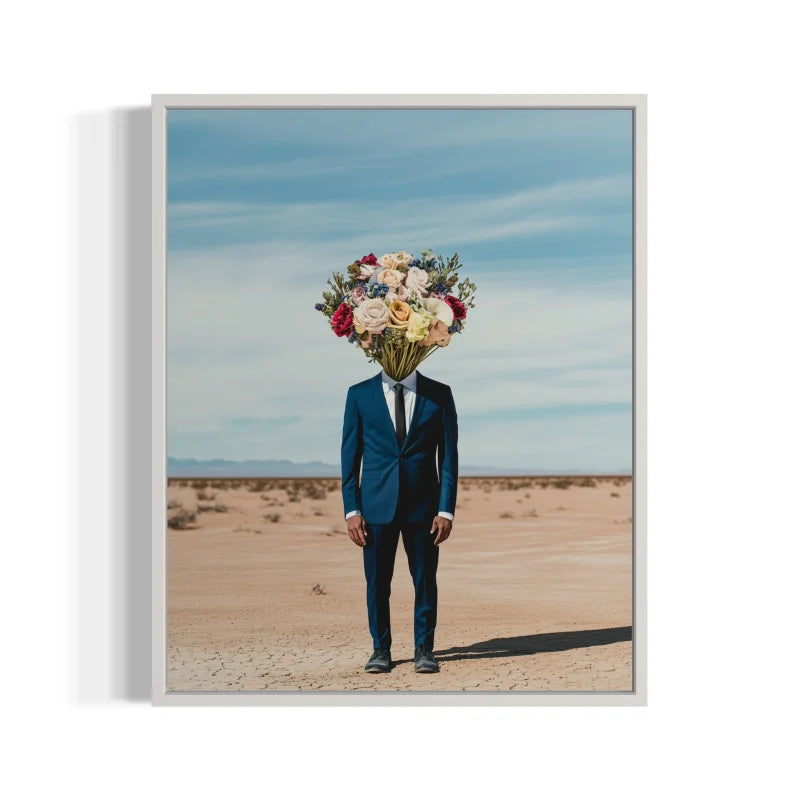 Surreal Floral Canvas Prints Figure Wall Art - Ready to Hang Canvas Prints