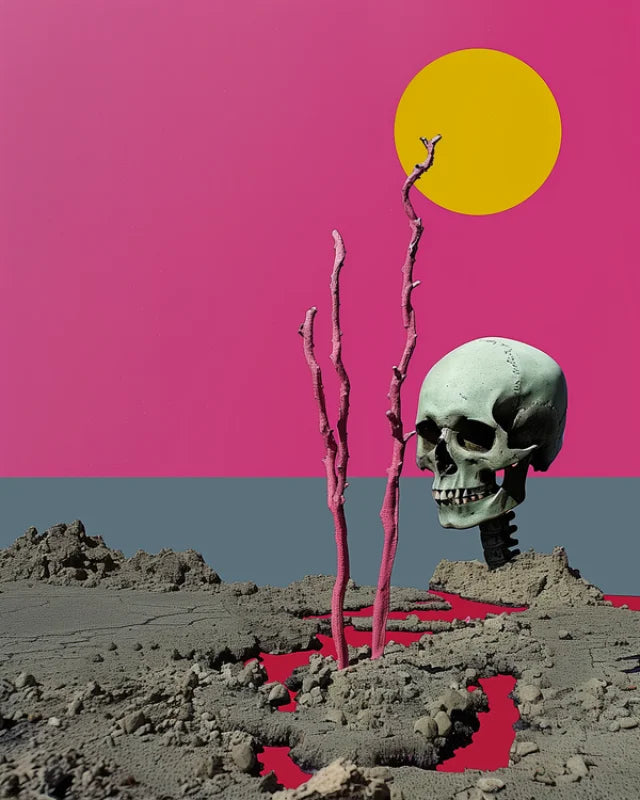 Surreal Skull Canvas Prints Ready to Hang Art - Ready to Hang Canvas Prints