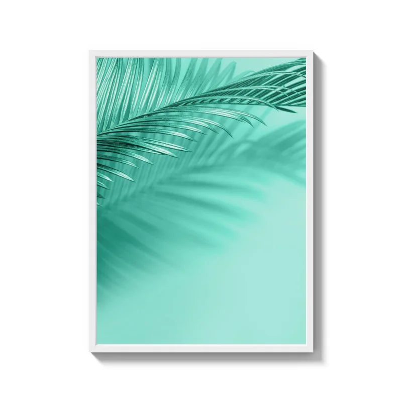 Teal Palm Canvas Prints for Elegant Decor - Ready to Hang Canvas Prints