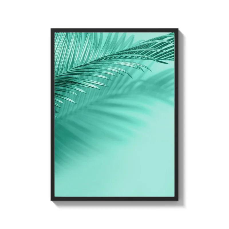 Teal Palm Canvas Prints for Elegant Decor - Ready to Hang Canvas Prints