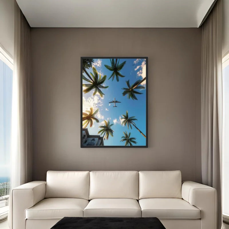 Tropical Airplane Canvas Prints Wall Art - Ready to Hang Canvas Prints