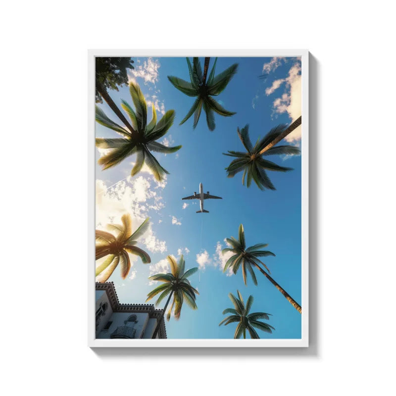 Tropical Airplane Canvas Prints Wall Art - Ready to Hang Canvas Prints