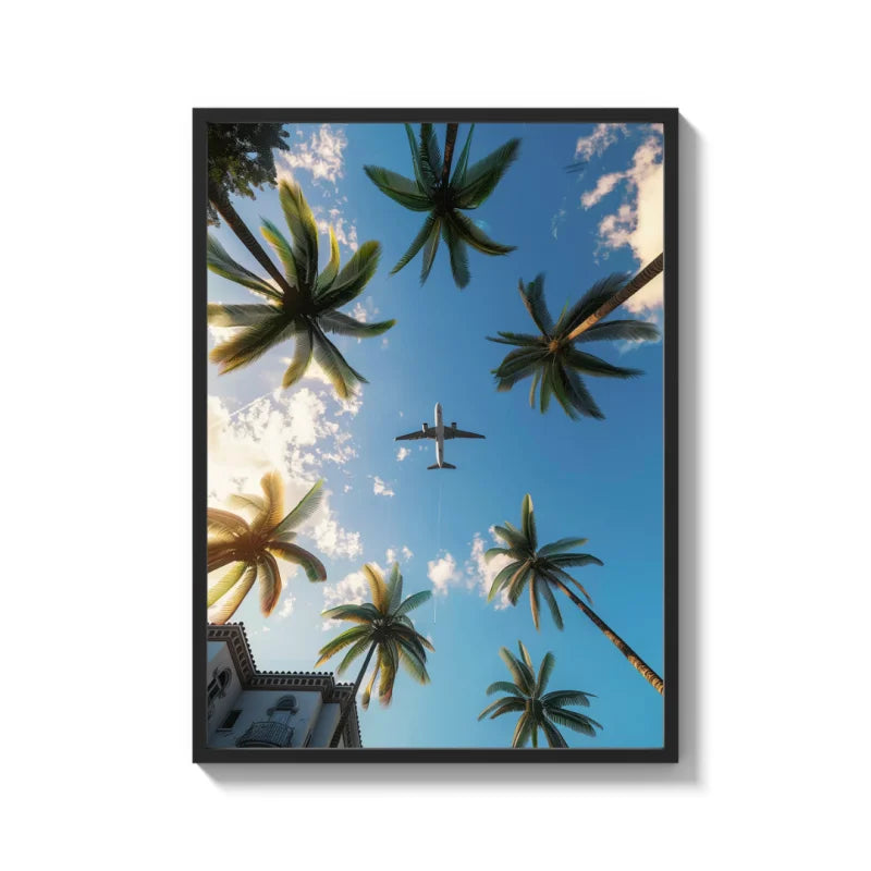 Tropical Airplane Canvas Prints Wall Art - Ready to Hang Canvas Prints