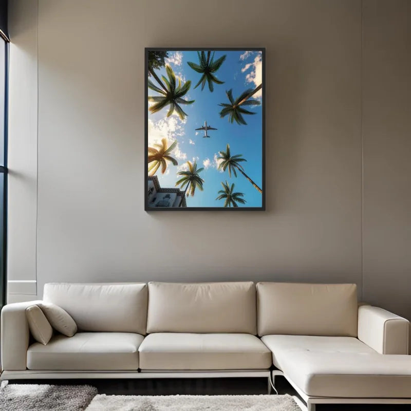 Tropical Airplane Canvas Prints Wall Art - Ready to Hang Canvas Prints